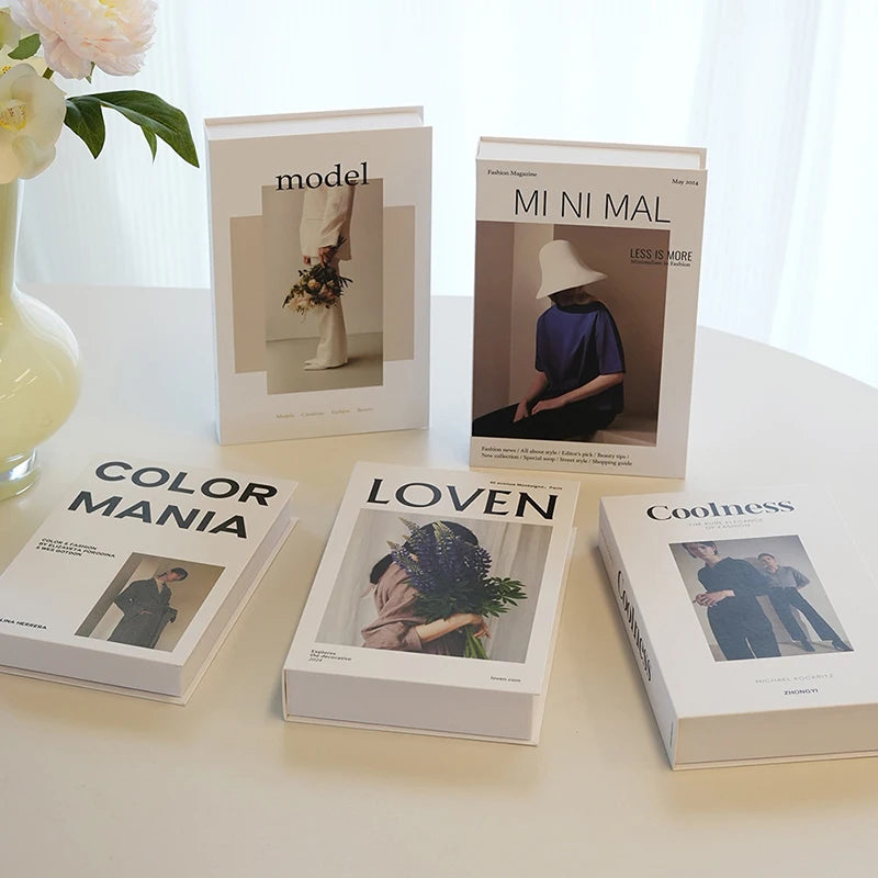 Fashion Fake Books Decoration Luxury Decorative Book Living Room Qme