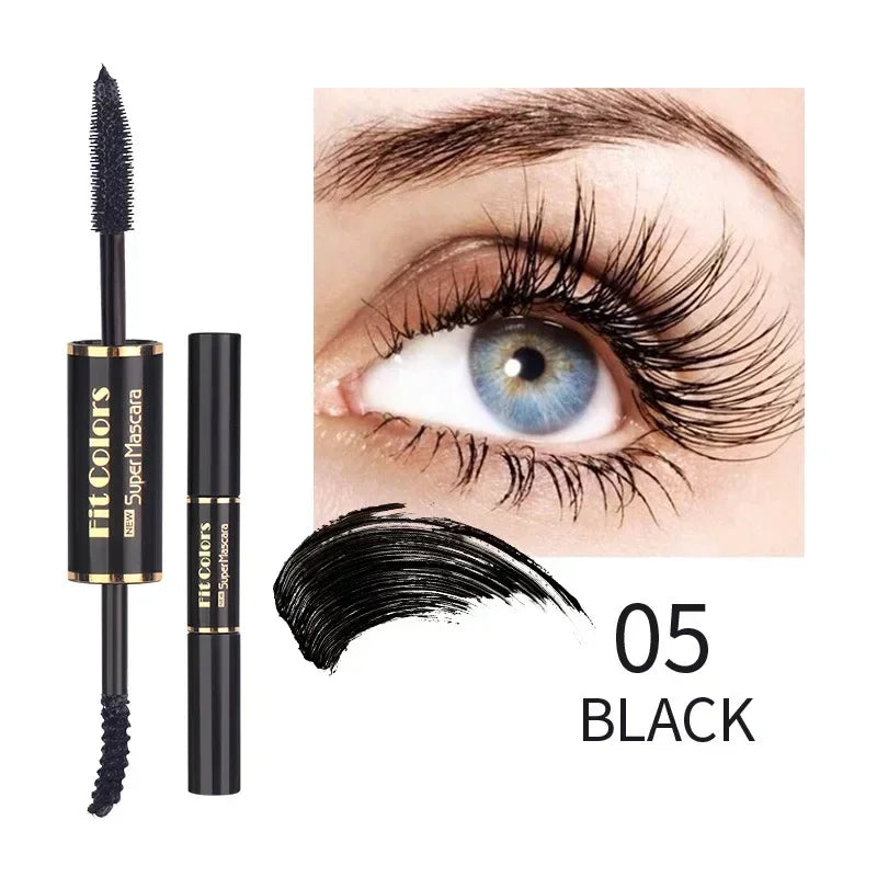 Double Head Colorful Mascara Waterproof Eyelashes Extension Thick Curling Quick Dry Long-lasting Blue Purple White Mascara Qme 05