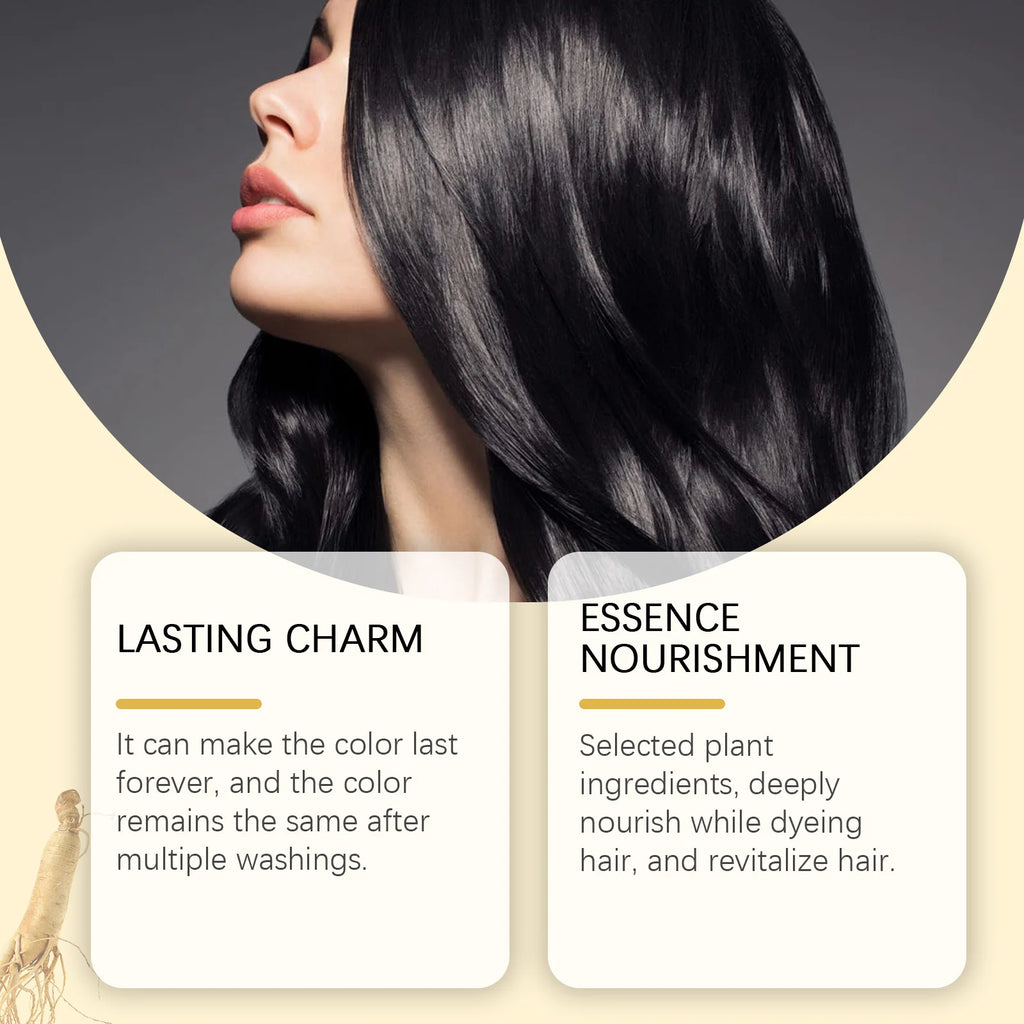Black Hair Shampoo 5 Mins Fast Become Black Hair Dye Reduce Scalp Stimulate Nourish Roots Remove White Hair Natural Hair Care Qme