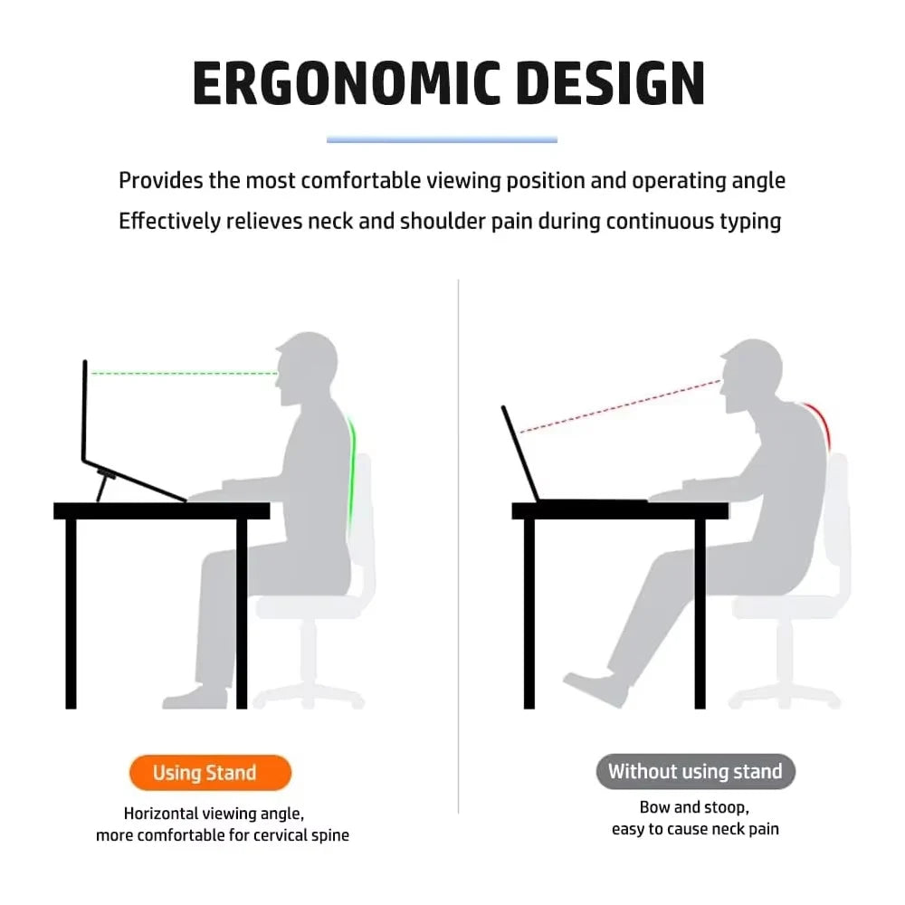 2PCS Mini Foldable Laptop Stand Portable Computer Keyboard Riser with 2 Adjustable Angles Self-Adhesive Invisible Notebook Stand Qme
