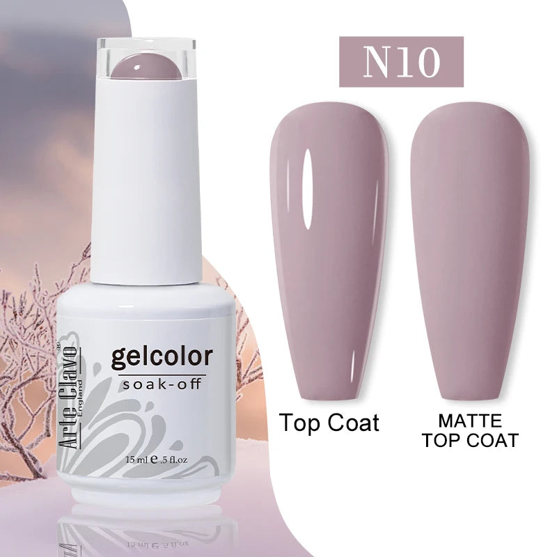 Arte Clavo Gel Nail Polishes Pink Nude Hybrid Lak Manicure