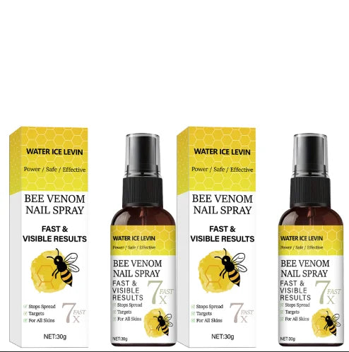 Bee Venom Nail Spray - Fast Visible Results, Stops Spread & Strengthens Nails with Hyaluronic Acid, Safe for All Skins Qme YELLOW 30g