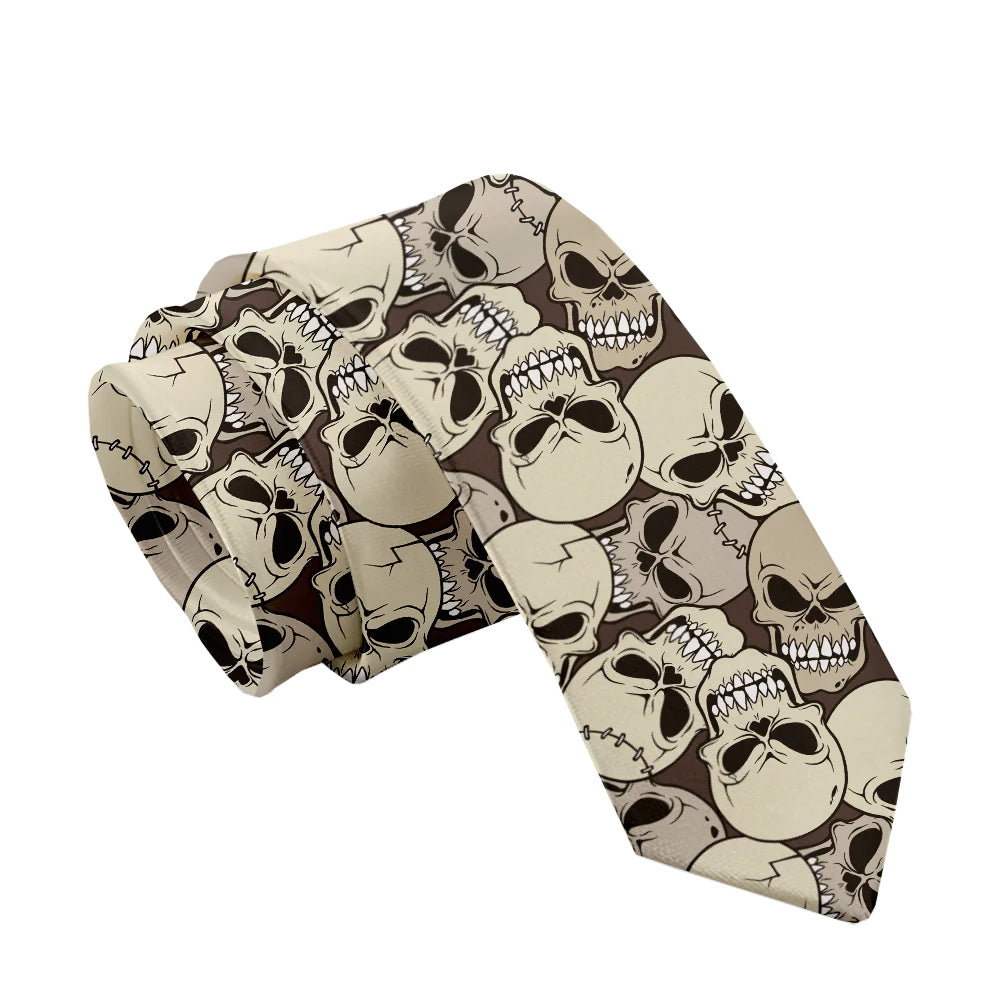Fashion Skull 3D Printed Tie Art Design Personality Adult Wide Qme style5