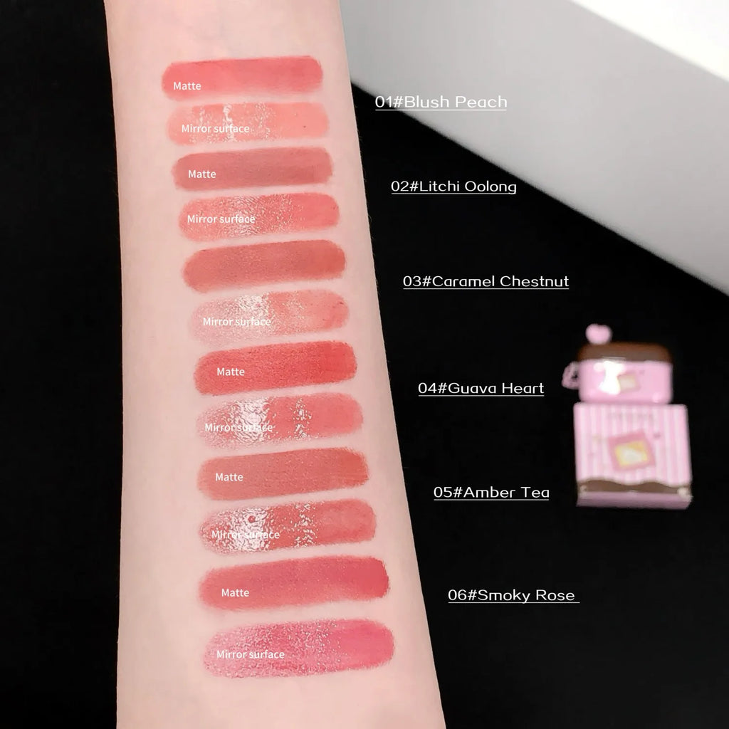 SHAQINUO Water Gloss Velvet Matte Lip Glaze Combination Two-pack Qme