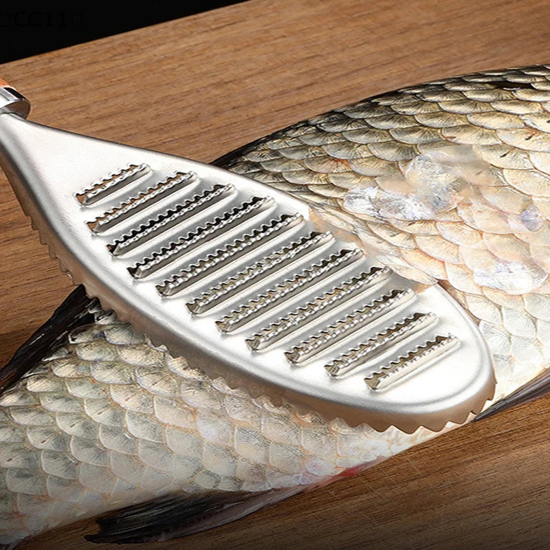 Stainless Steel Fish Scale Knife Scraper Sawtooth Scraping Boning Qme
