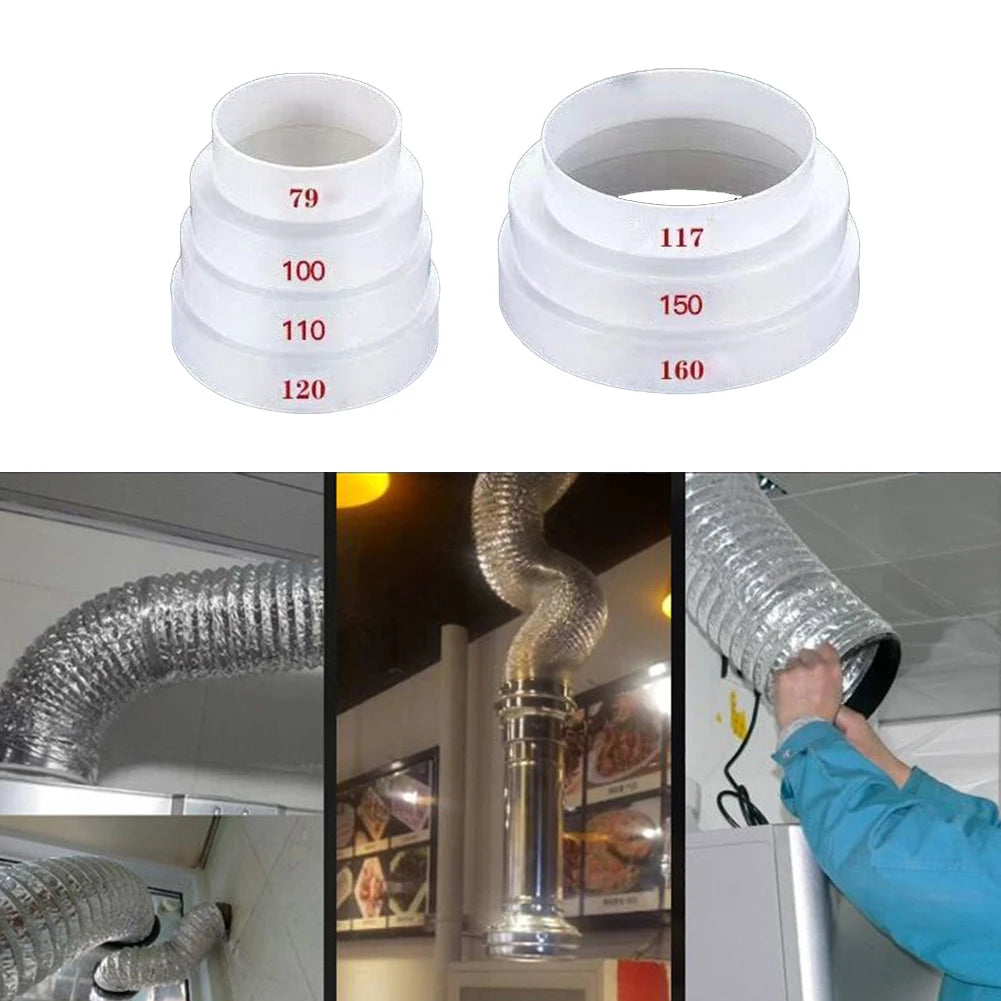 Duct Multi-reducer Exhaust Fan Fan Detachable Reducing Ring Duct Connector For Fan Ventilation Duct Duct Exhaust Duct Connection Qme