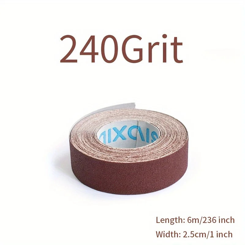 4Pcs emery cloth sandpaper roll, 150 240 320 400 grain size, suitable for metal, automobile, furniture and wood Qme