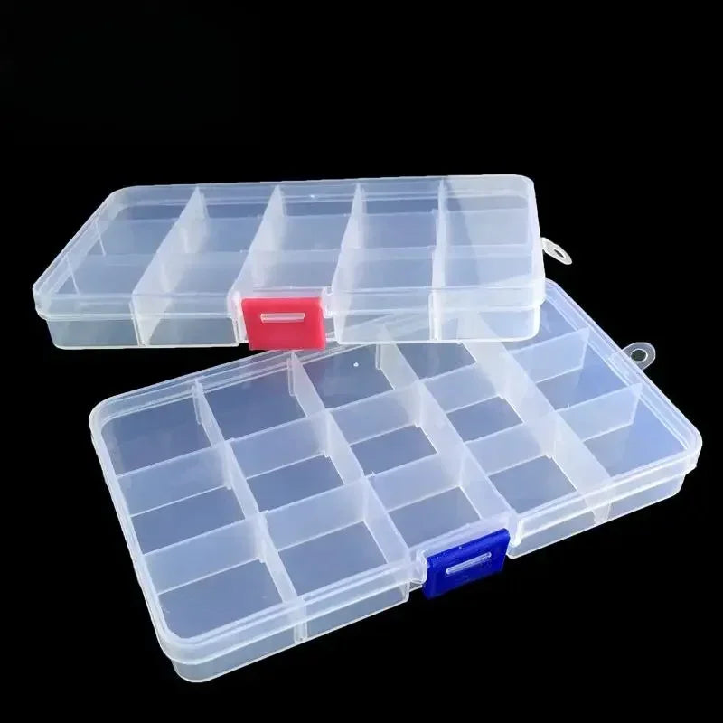 24 Grids Practical Compartment Plastic Storage Box Parts Organizer Box Jewelry Bead Screw Holder Case Display Container 1/3PCS Qme