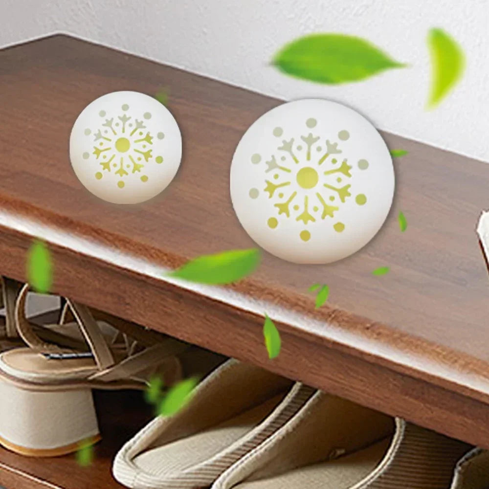 Deodorizer Freshener Balls 6pcs for Shoes Multifunction Jasmine Scent Fresheners Footwear Shoe Closet Toilet Deodorization Qme