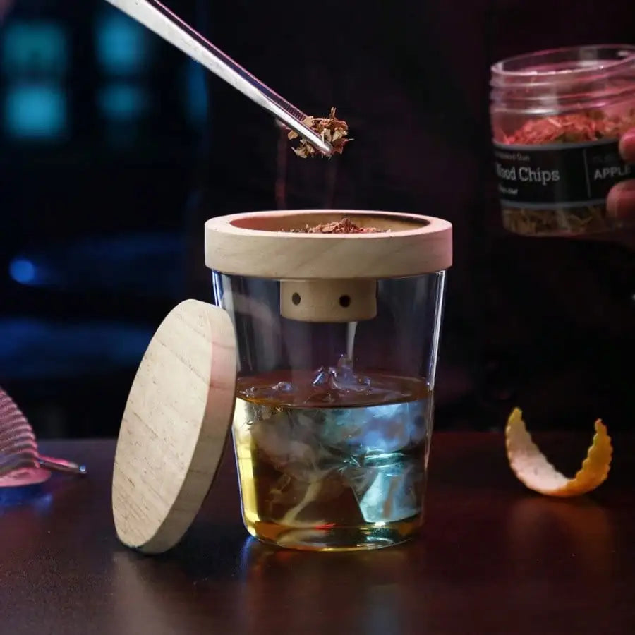 5 Flavors Natural Wood Chips Cocktail Smoking Including Cherry Apple Qme