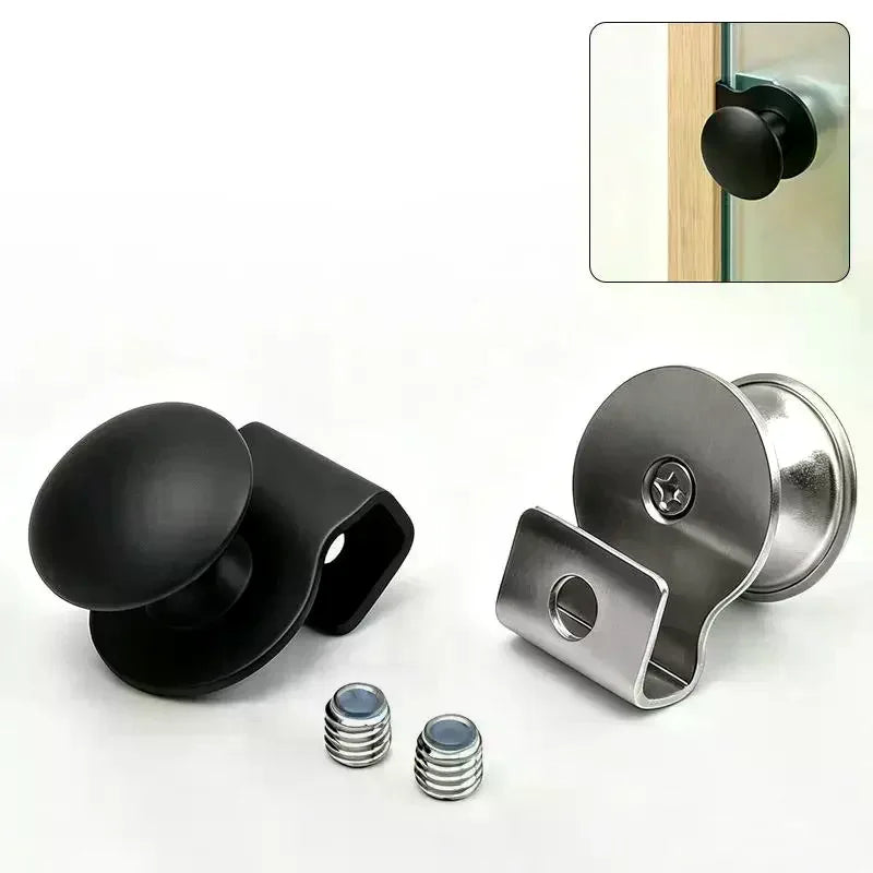 Stainless Steel No Drill Glass Cabinet Door Pull Anti Slip Long Lasting Durable For Bathroom Kitchen Glass Cabinet Doors Qme