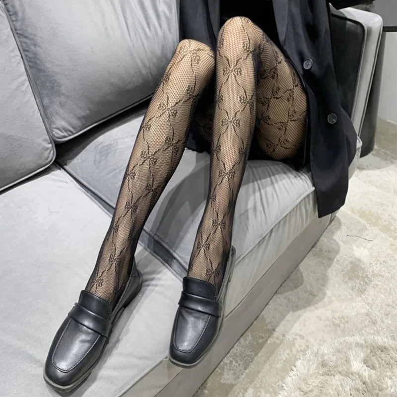 Sexy Fishnet Stockings Black Lolita Body Socks Kawaii Long Fish Net Qme K-3 one size