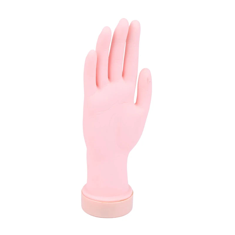 Nail Art Training Practice Hand Silicone Fake Foot Display Manicure Qme