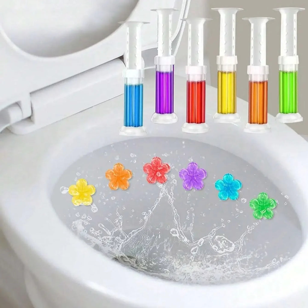 3Pcs Toilet Cleaner Gel Fresh Flower Aromatic Drain Toilet Cleaning Detergent Air Freshener Remove Odors Home Bathroom Tools Qme