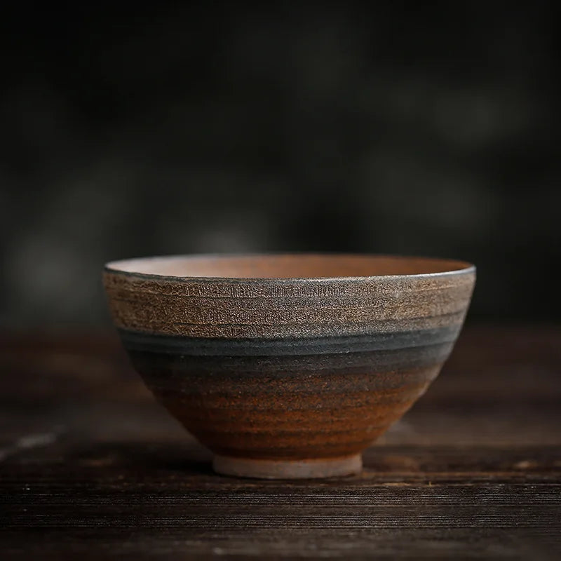 Handmade Coarse Pottery Master Cup Vintage Kiln-changed Tea Tasting Qme <200ml 80ml 1