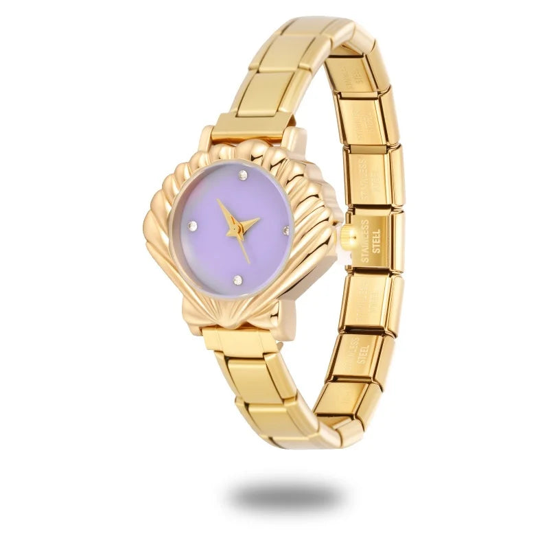 Wholesale Fashion Women's Mens Stainless Steel Round Hexagon Flower Shape High Quality Watch Bracelet For Friend DIY Watch Gifts Qme Style 18