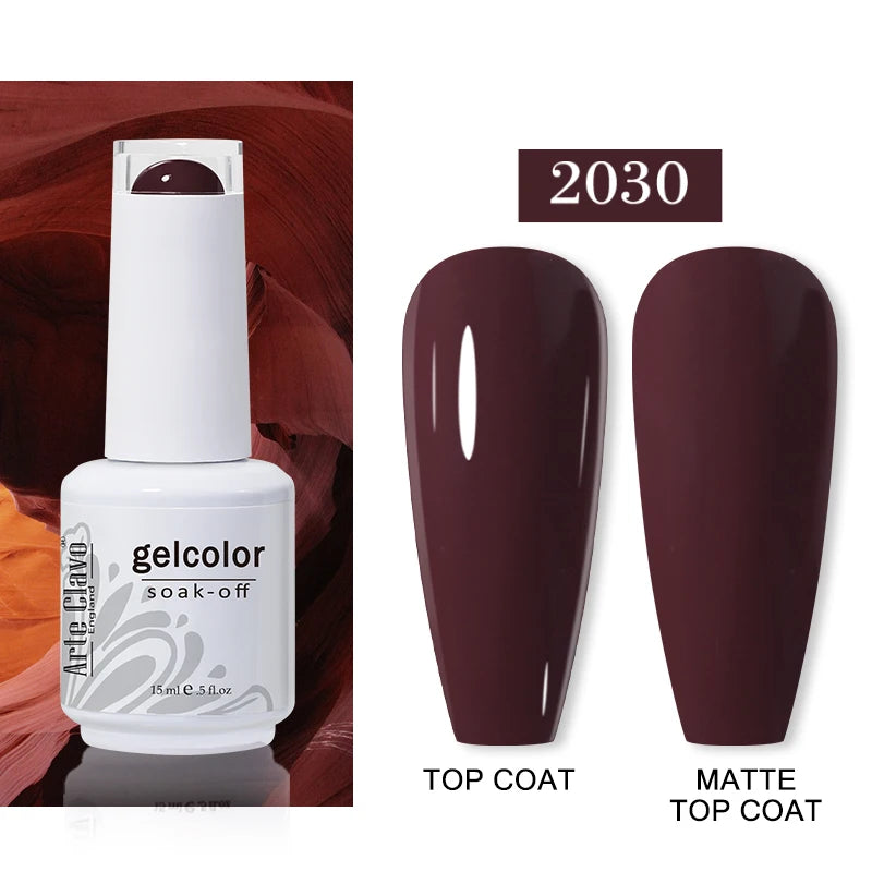 Arte Clavo Autumn Nail Gel Polish Caramel Winter Soak Off UV LED Art
