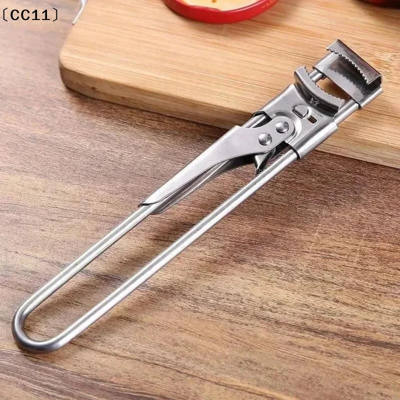 Stainless Steel Can Opener Adjustable Multi Function Labor Saving Qme