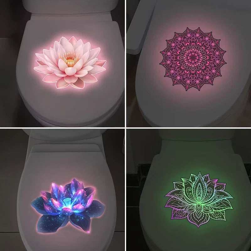 Bathroom Decal Lotus Mandala Wall Sticker Home Decor Stickers Qme