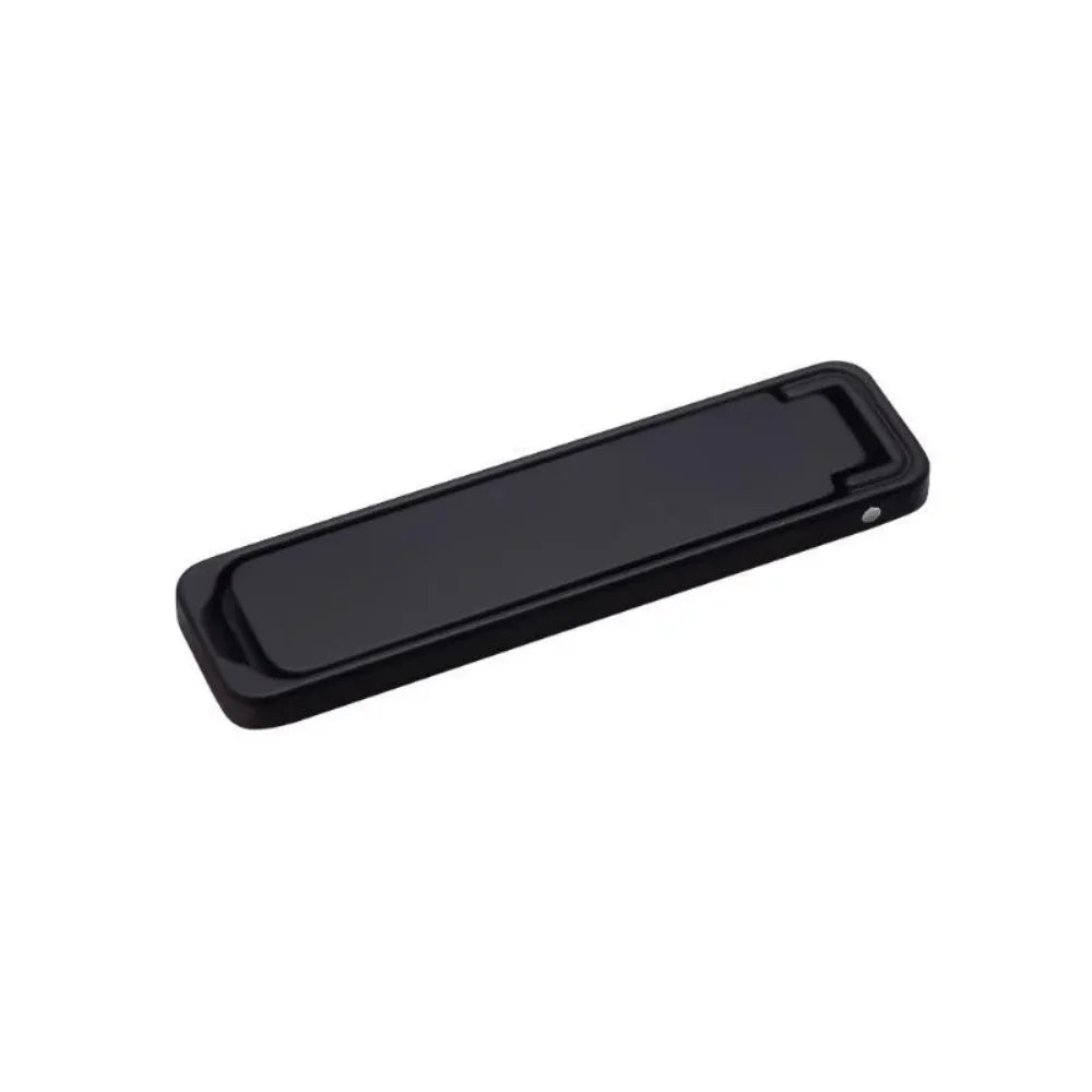 Ultra Thin Invisible Metal Folding Phone Holder Mini Back Sticker Portable Alloy Bracket Universal Desktop Mobile Phones Stand Qme Black