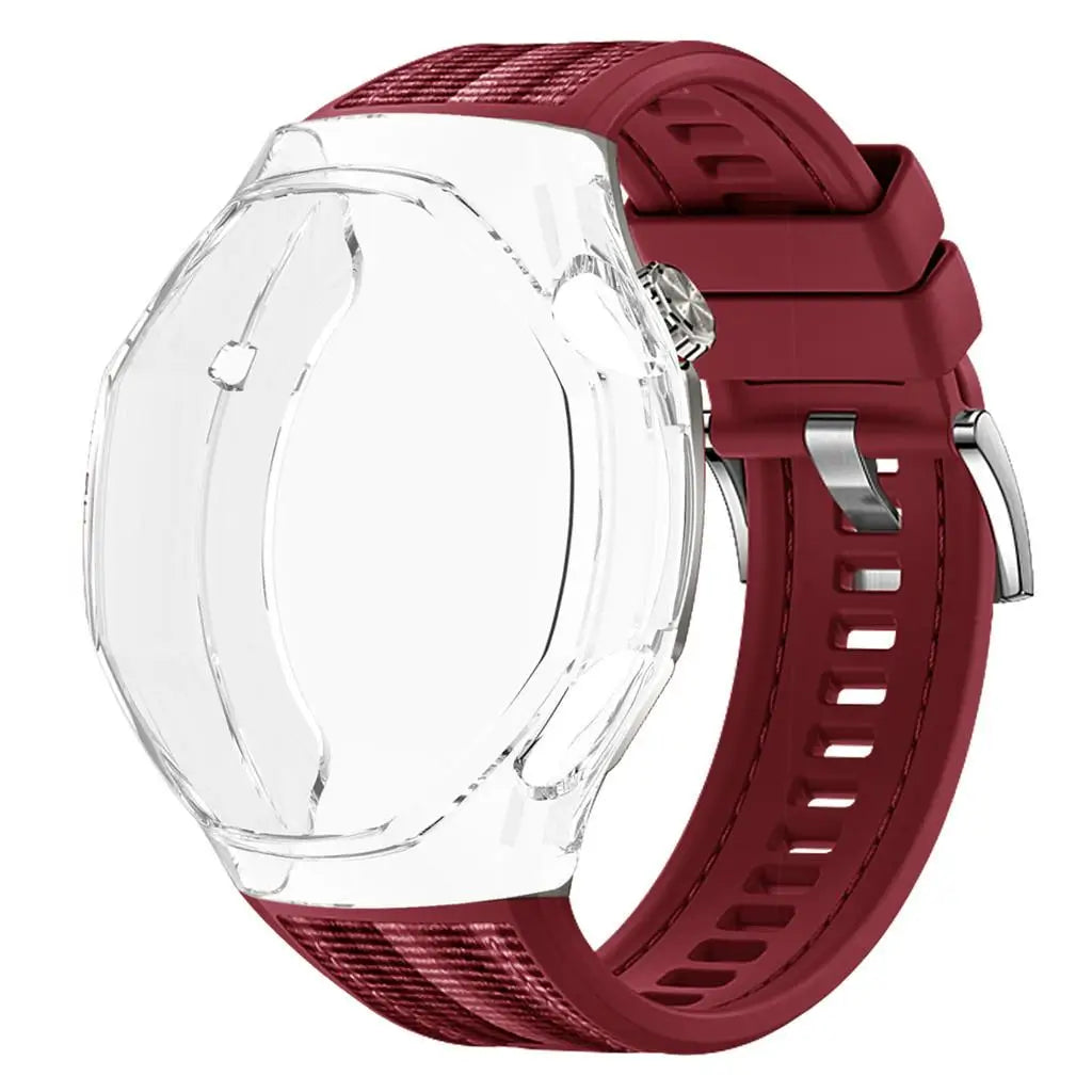 TPU Case+strap Huawei GT6 Soft Silicone+nylon Woven Bracelet Band