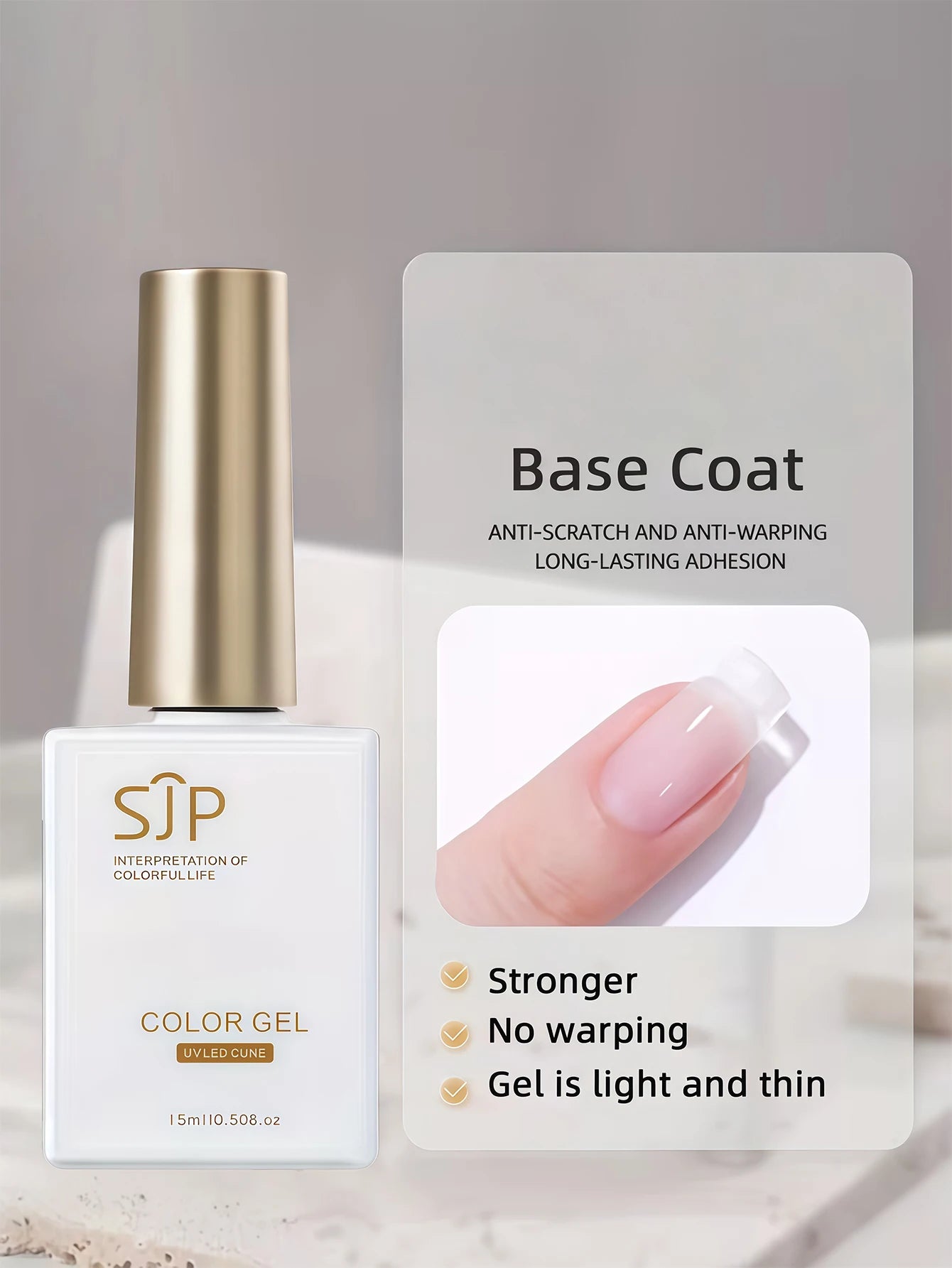 Nail Art Functional Gel UV Base Coat Extension Building Matte Qme 06