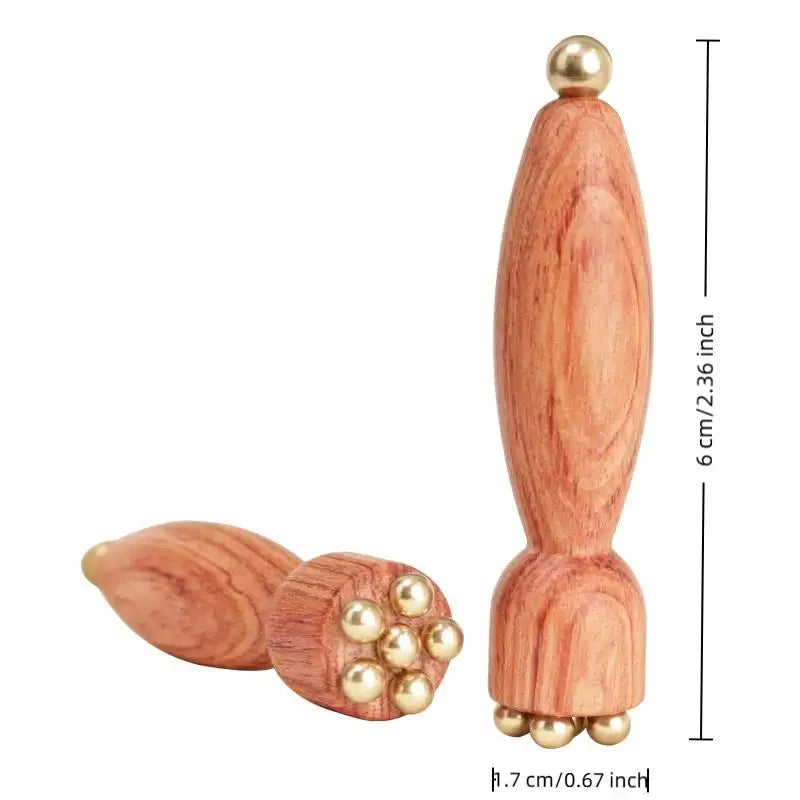 Brass Lotus Eye Massage Stick Facial Gua Sha Tool Handheld Relaxation Qme