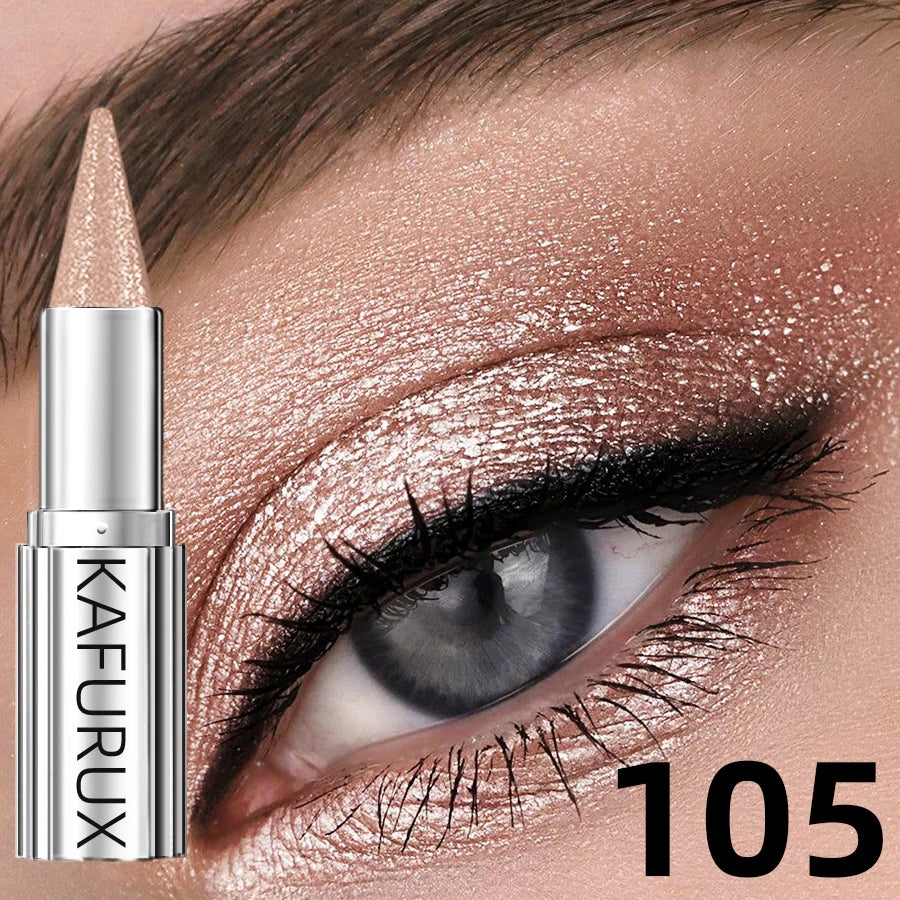 12 Colors Metallic White Black Purple Eyeshadow Pencil Glitter Liner Qme 105