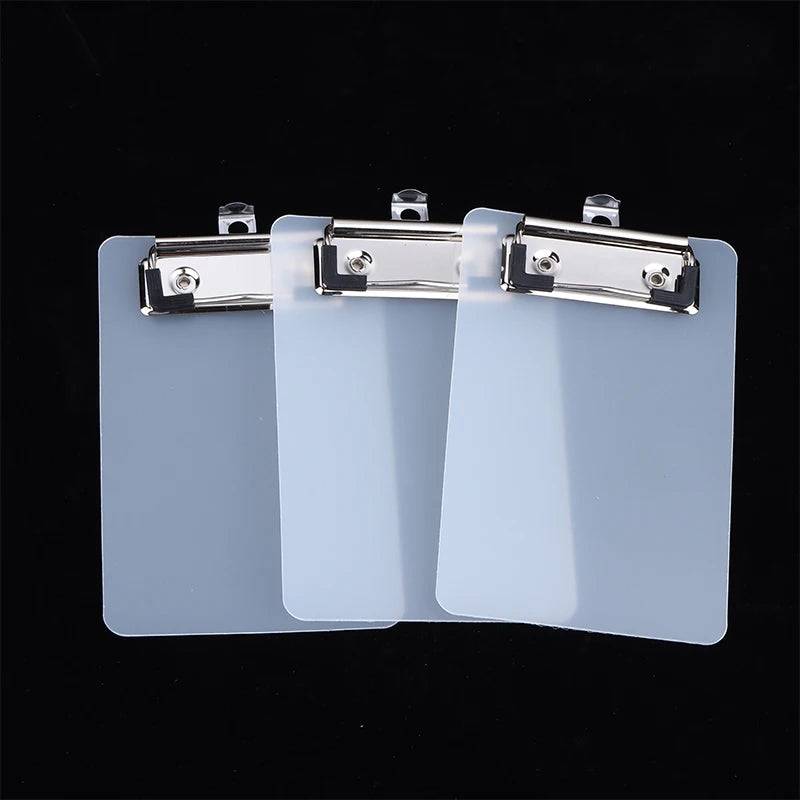 Transparent Clipboard Hanging Hook 1 Portable Office School Qme 3Pcs 15x10cm