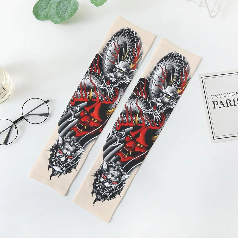 Summer Sun UV Protection Ice Gloves Women's Long Finger Sleeves Qme style6 One Size
