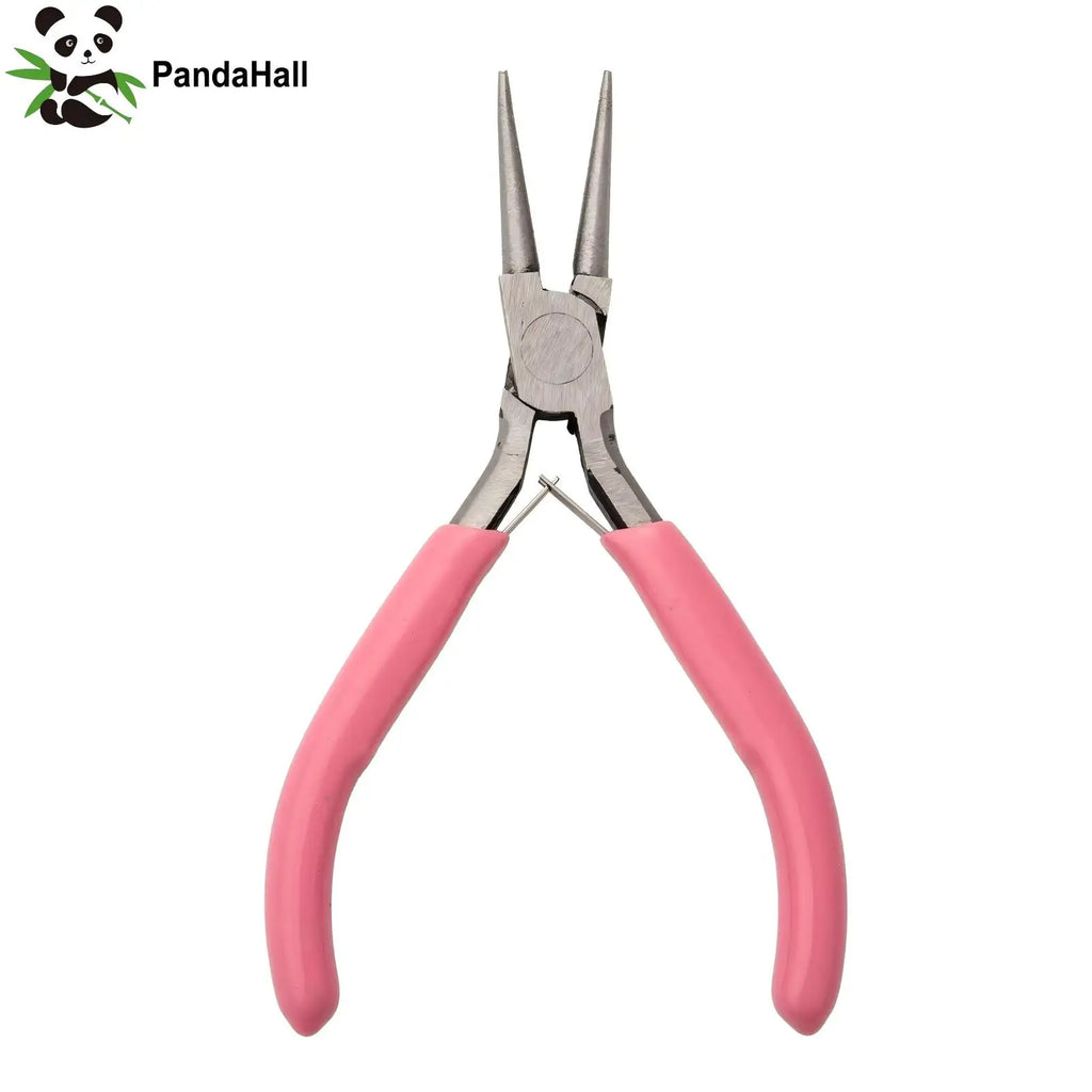 Pandahall Jewelry Pliers Carbon Steel Round Nose Pliers Hand Tools Polishing Jewelry Making Tools 12x7.6x0.9cm Qme