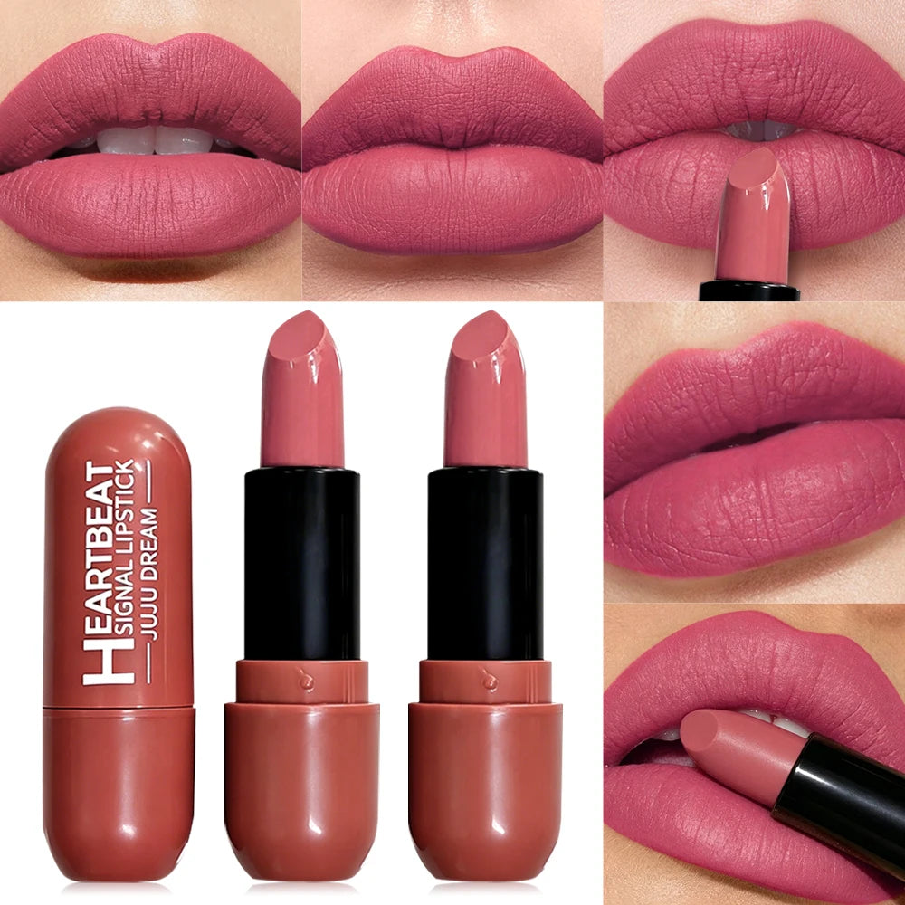 Waterproof Matte Lipstick Rich Velvet Finish Long Lasting Smudge Qme
