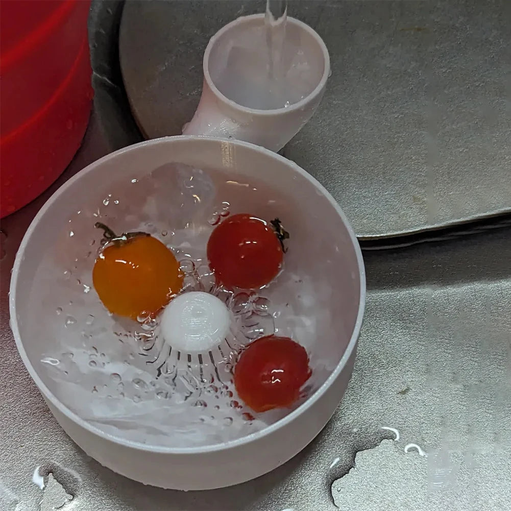 Portable Fruit Wash Bowl Vegetable Washer Fruit Food Washing Washing Spinner Cleaning Basket for Home Kitchen Draining Qme
