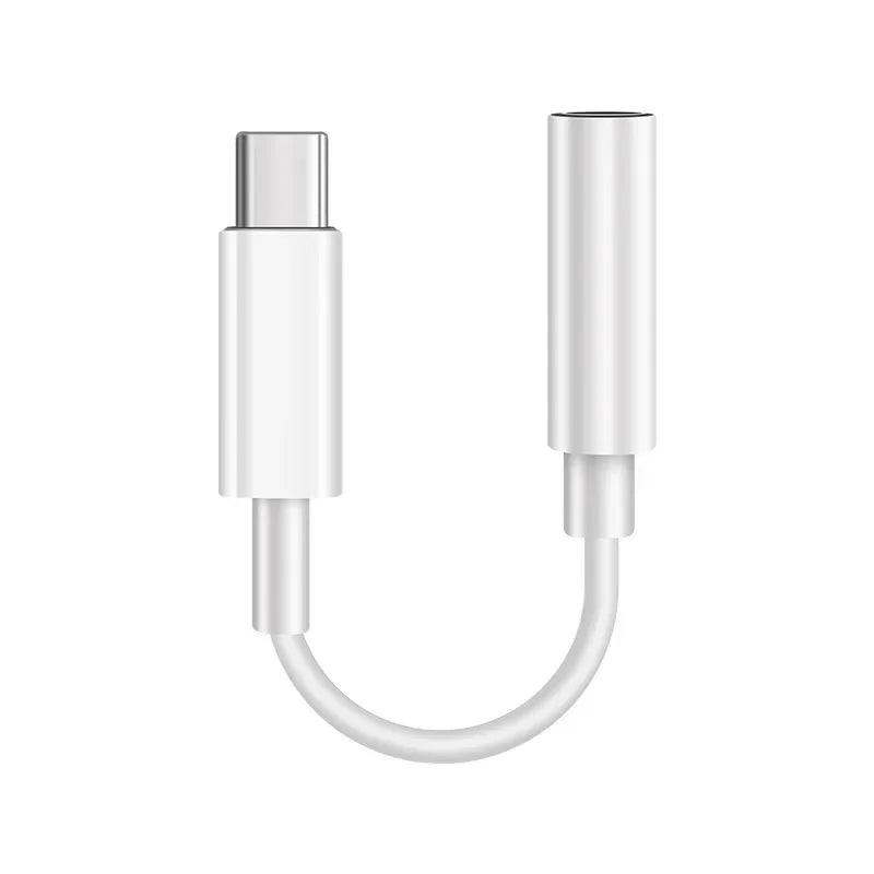 5pcs USB C To 3.5 Mm Headphone Adapter for Xiaomi Samsung C Type 3.5 Jack Headphone Audio Auxiliary Cable for Samsung Note10 Qme