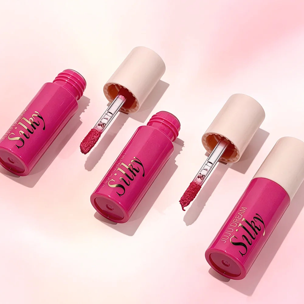 Silky Matte Lipstick Pink Lip Tint Long-lasting Waterproof Gloss Nude Qme