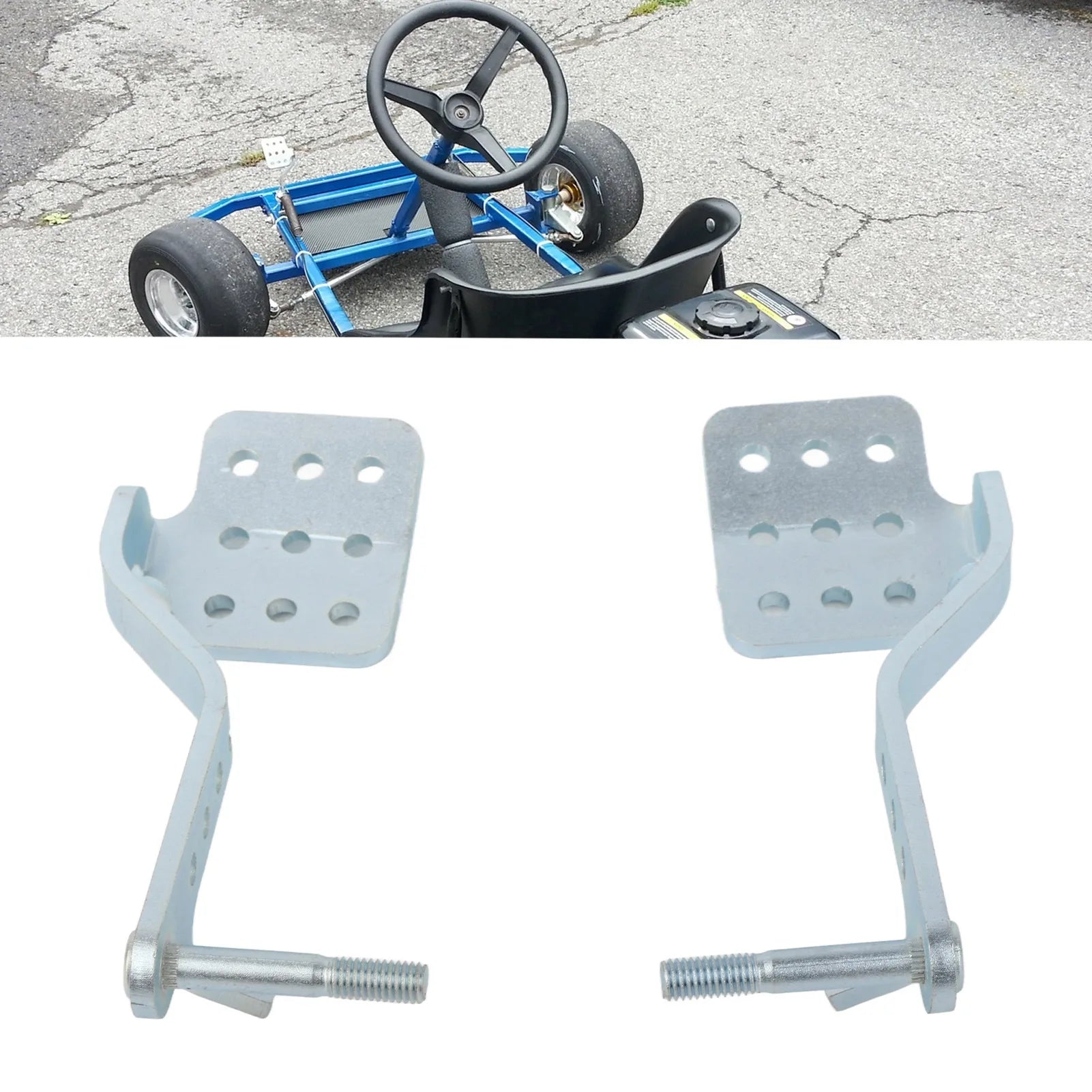 Go Kart Pedals Kit Anti Slip Lightweight Brake Throttle Pedals Return Springs 1 Pair for 196cc 6.5hp Road Rocket Qme