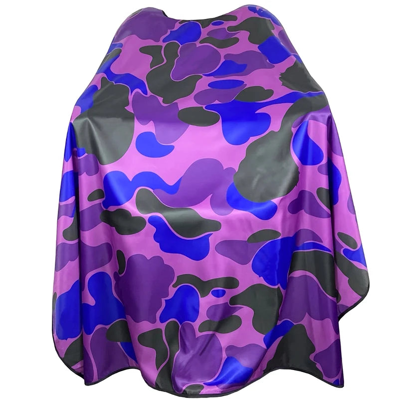 Barber Hairdresser Camouflage Aprons Anti Static Haircut Capes Qme Purple