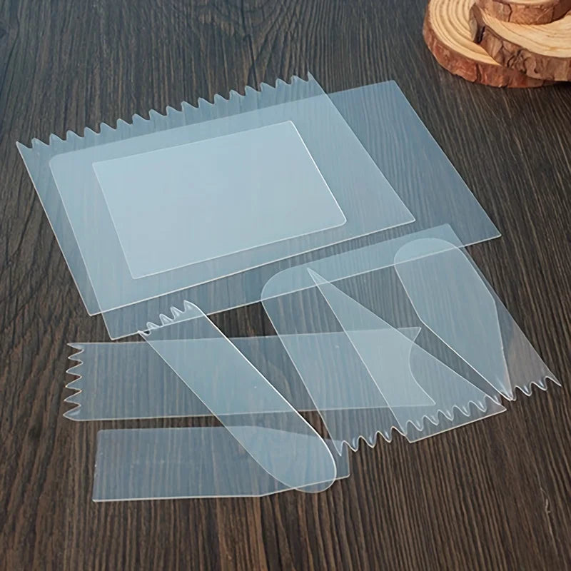 9pcs, Professional Baking Tools Set - Cake Scraper, Cream Spatula, Cake Cutter, Pastry Mold - Essential Kitchen Gadgets Qme