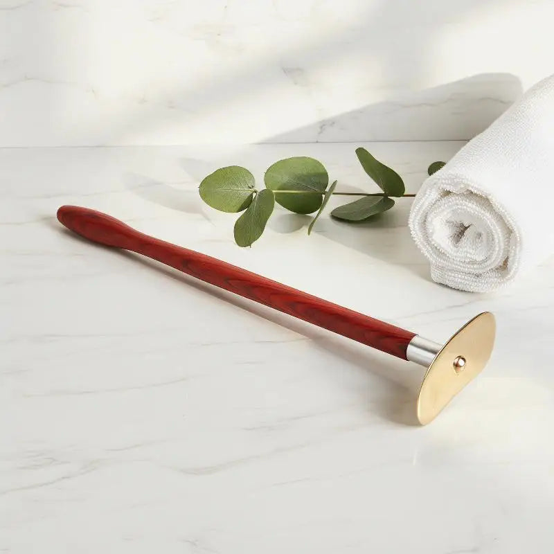 Wood Brass Gua Sha Tool Natural Massage Face Body Lymphatic Drainage Qme