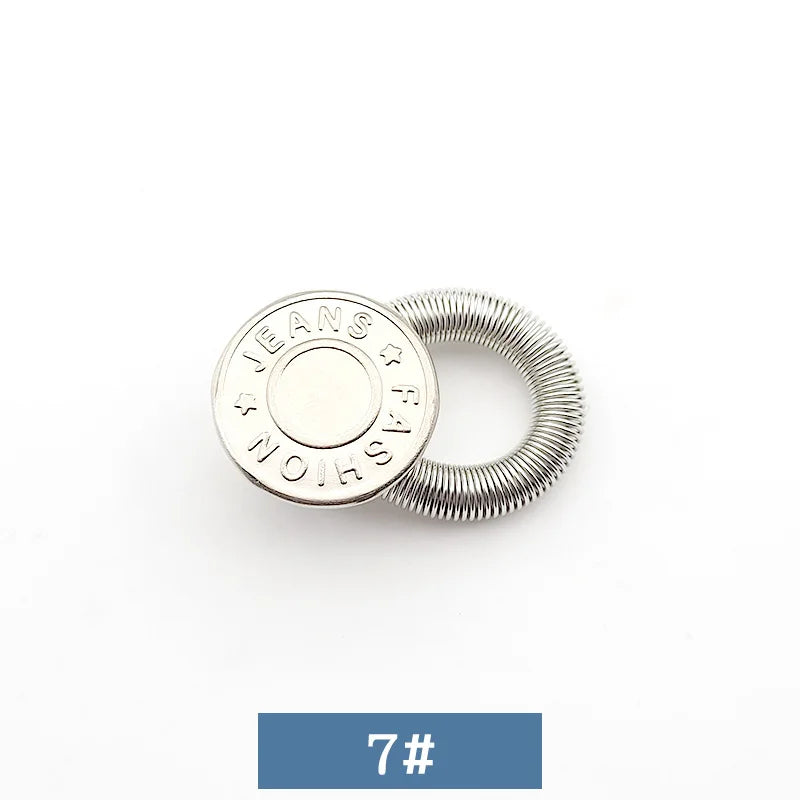 1/4/8pcs Detachable Jeans Waist Adjustment Buckle Metal Button Extender for DIY Pants Jeans Free Sewing Waist Extenders Buttons Qme 1pcs-07