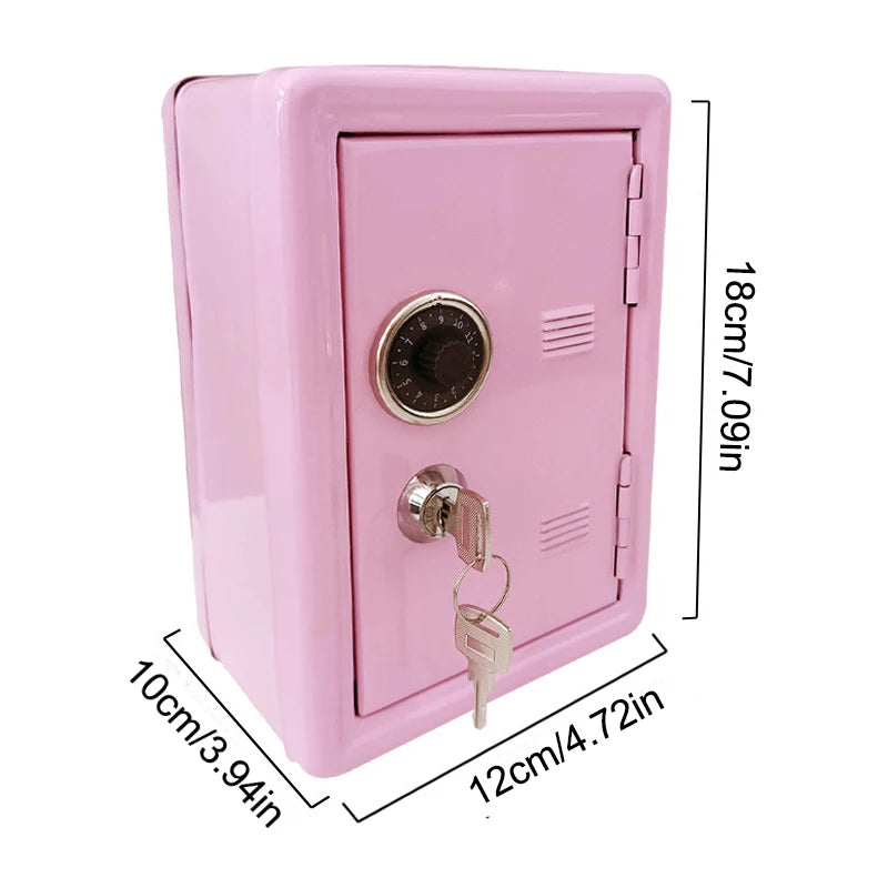 Piggy Bank Combination Lock Key Frcctre Kids Safe Money Box Coin Tray Qme B