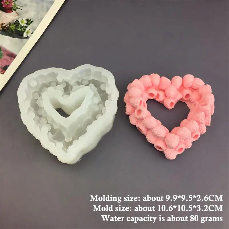 Small Raspberry Mousse Candy Mold Baking 3D Pudding Dessert Chocolate Qme H
