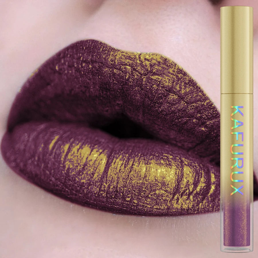 14 Colors Sparkling Shine Lip Glaze Glitter Metallic Long Lasting Qme 114