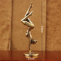 Small Brass Yoga Headstand Beauty Statue Unique Desktop Miniature Qme Default Title