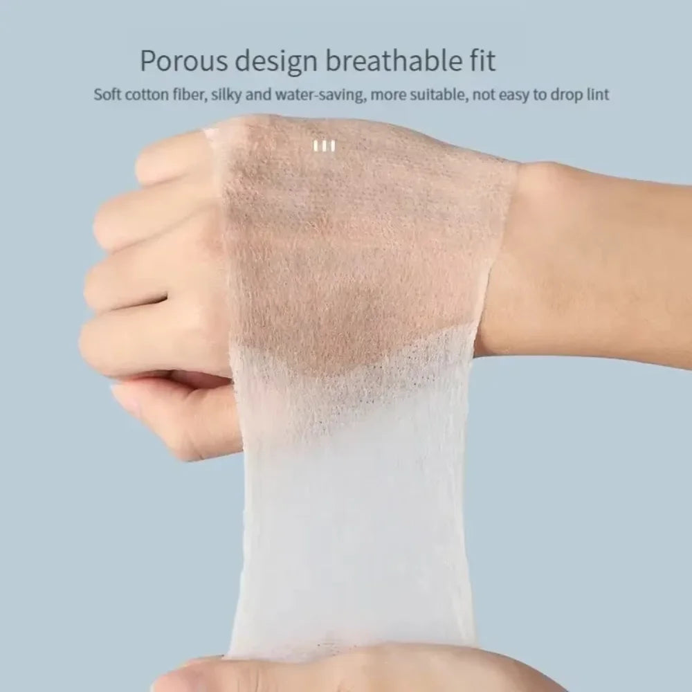 Stretchable Cotton Pads Soft Pre-makeup Cleansing Wet Dry Use Qme