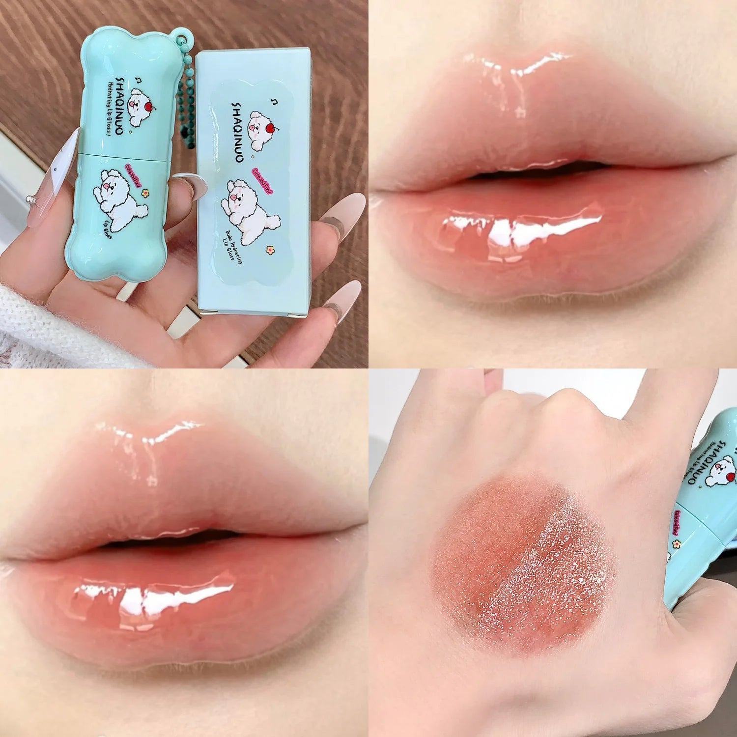 SHAQINUO Glittering Mirror Lip Glaze Watery Shimmering Light Pendant Qme S9115-02