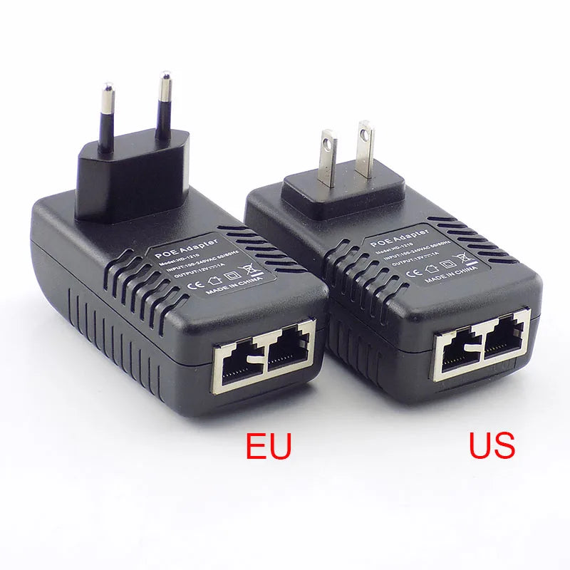 ESCAM 12V 1A POE Injector Wall Plug POE Switch Power Supply Adapter Wireless Ethernet Adapter For IP Camera CCTV US/EU Plug G16 Qme