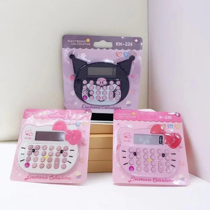 Hello Kitty Kuromi Calculator Cute Cartoon-Themed Portable Calculator for Office Use Student Calculator Qme