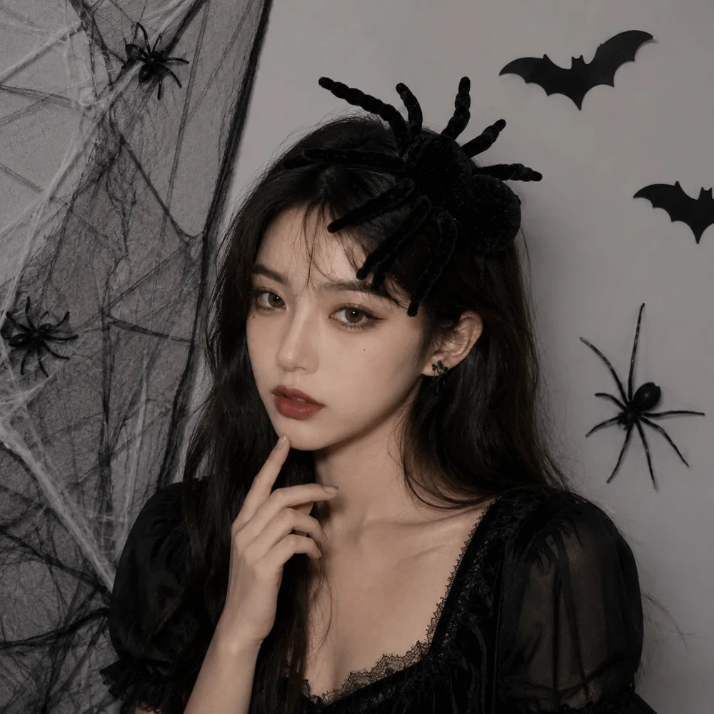Hair Accessories Cartoon Spider Headband Black Animal Women Hoop Qme