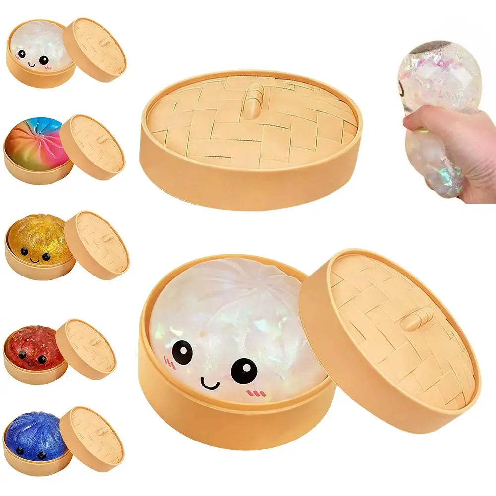 Simulation Flash Dumpling Pressure Ball Slow Rebound Soft Pinch Decompression Office Home Decorat Children Adults Birthday Gifts Qme